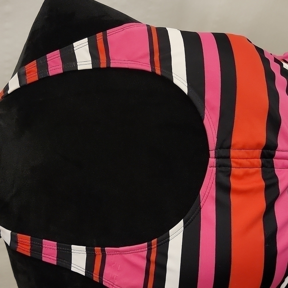 𝅺OH Baby by Motherhood maternity colorful striped halter tankini size 14 - Picture 2 of 10